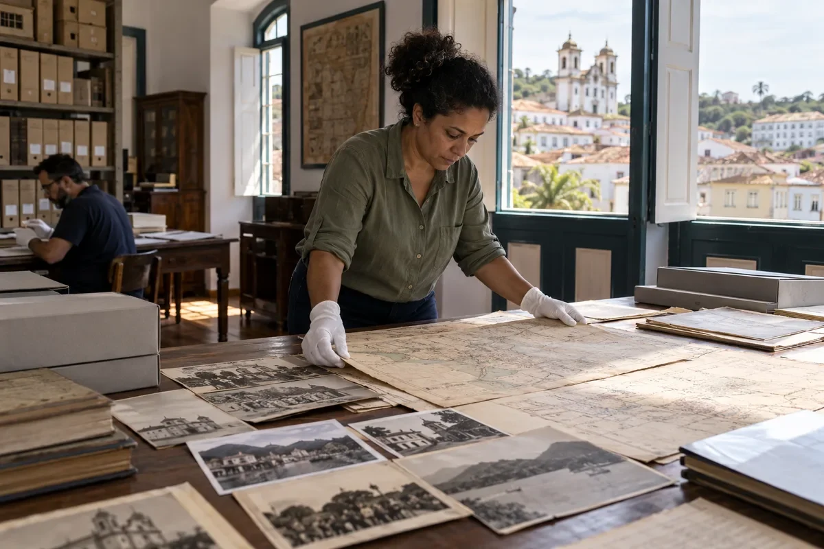 Consult maps, photographs and the stories behind local public spaces.