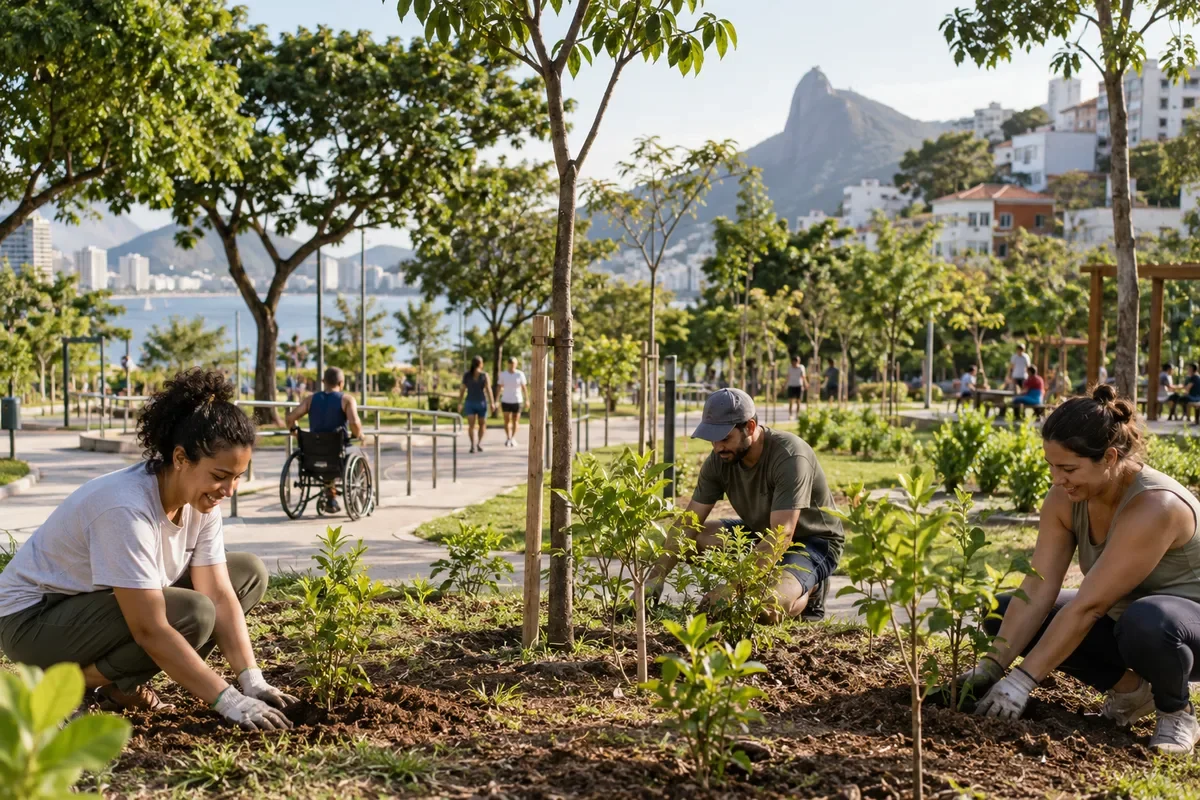 Follow the planting plan and learn how young trees are being cared for.