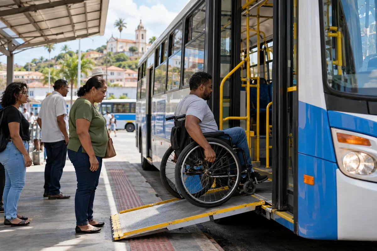 Find boarding guidance and information about the local bus connection.